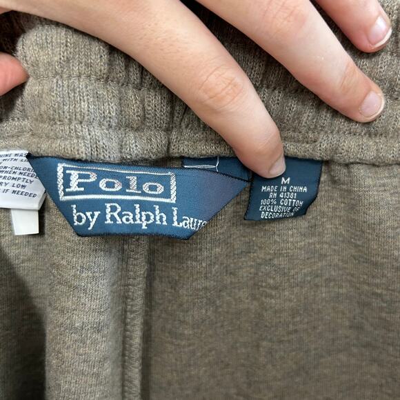 Polo Ralph Lauren Sweatsuit Set Top+Bottoms Men's Sz S/M Beige 1/4 Zip Cozy Knit - Picture 4 of 7